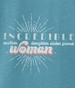 Nayked Apparel Tops>Women'S Ridiculously Soft Flowy Rolled Cuffs Graphic Muscle Tee | Incredible Woman