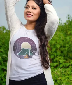 Nayked Apparel T-Shirts>Women'S Ridiculously Soft Graphic Tee | Campfire