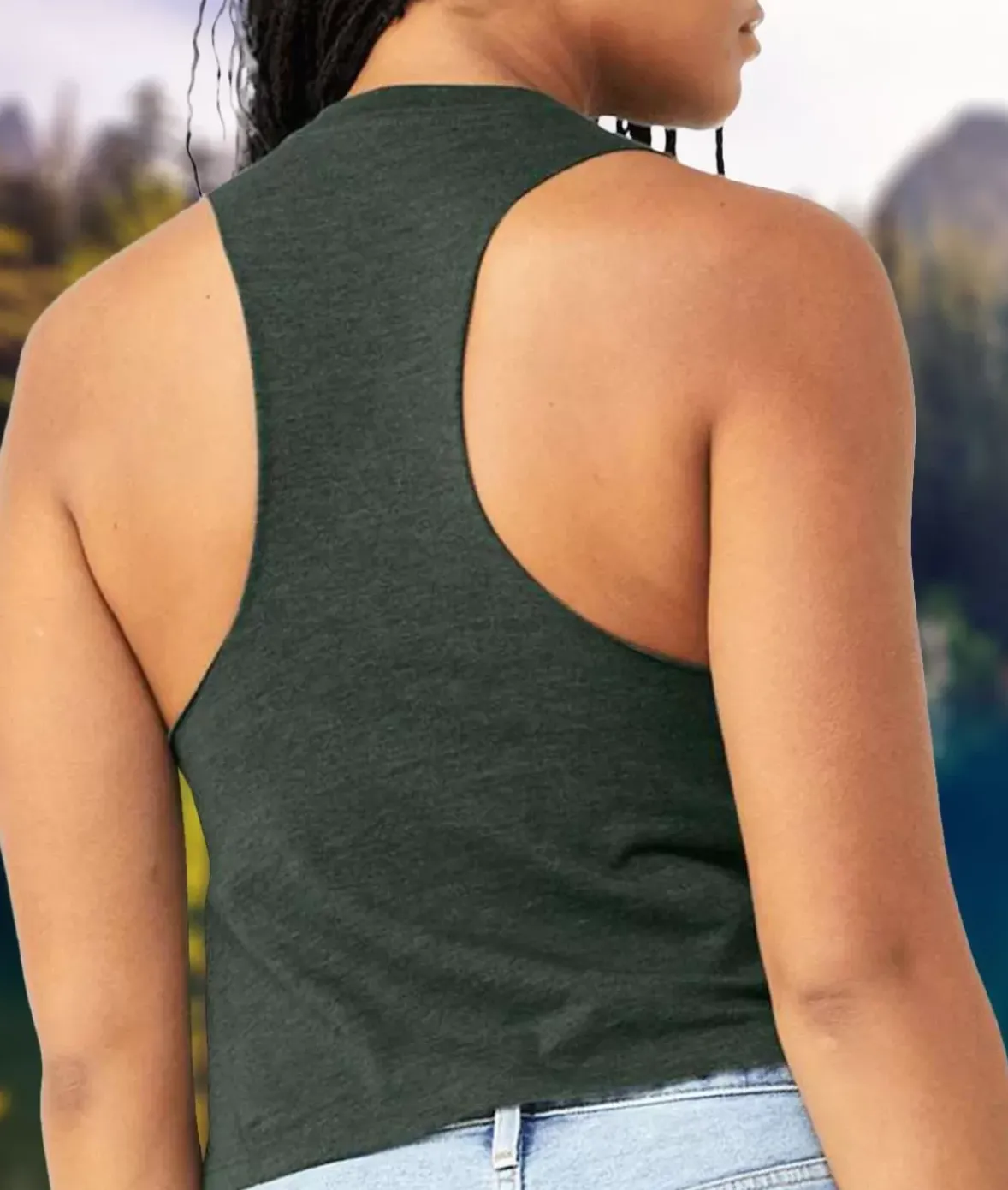 Nayked Apparel Tops>Women'S Ridiculously Soft Cropped Racerback Muscle Tank