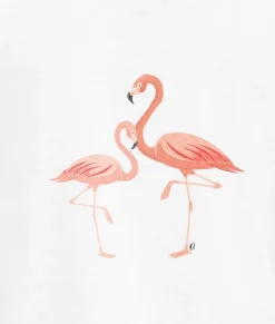 Nayked Apparel Tops>Women'S Ridiculously Soft Lightweight Graphic Tee | Pink Flamingos