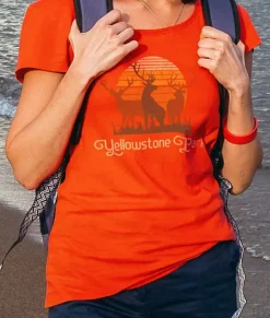 Nayked Apparel T-Shirts>Women'S Ridiculously Soft Graphic Tee | Yellowstone Park