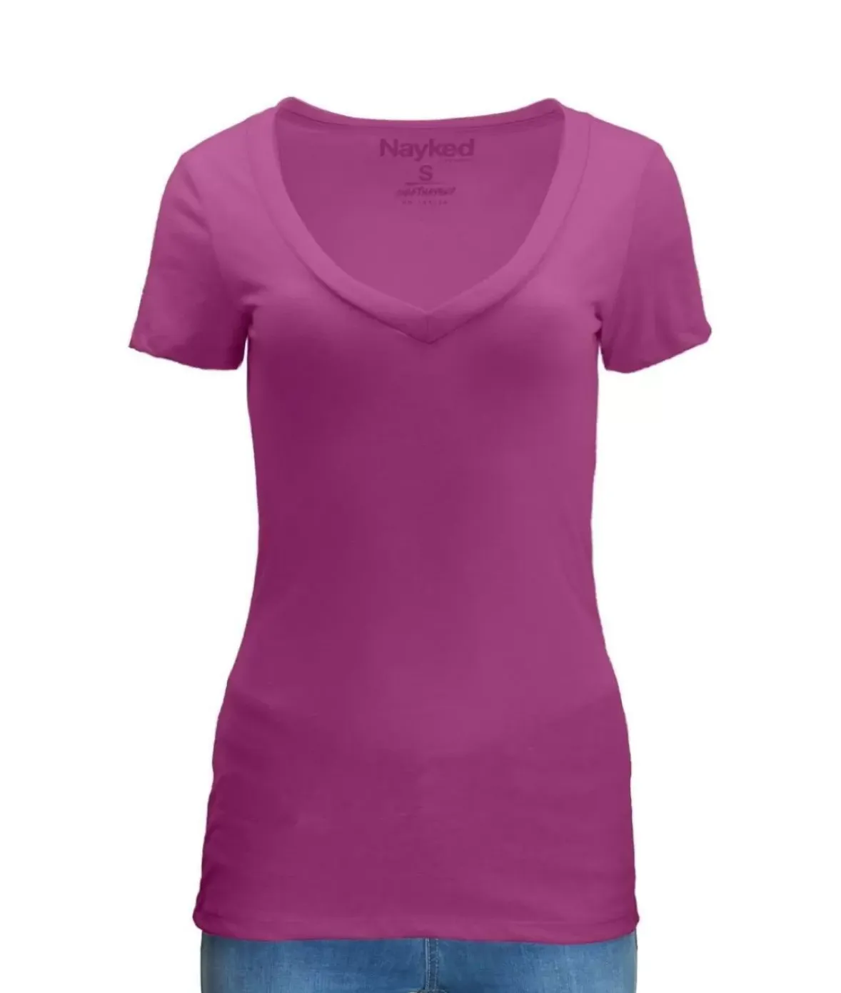 Nayked Apparel Tops>Women'S Ridiculously Soft Midweight V-Neck T-Shirt