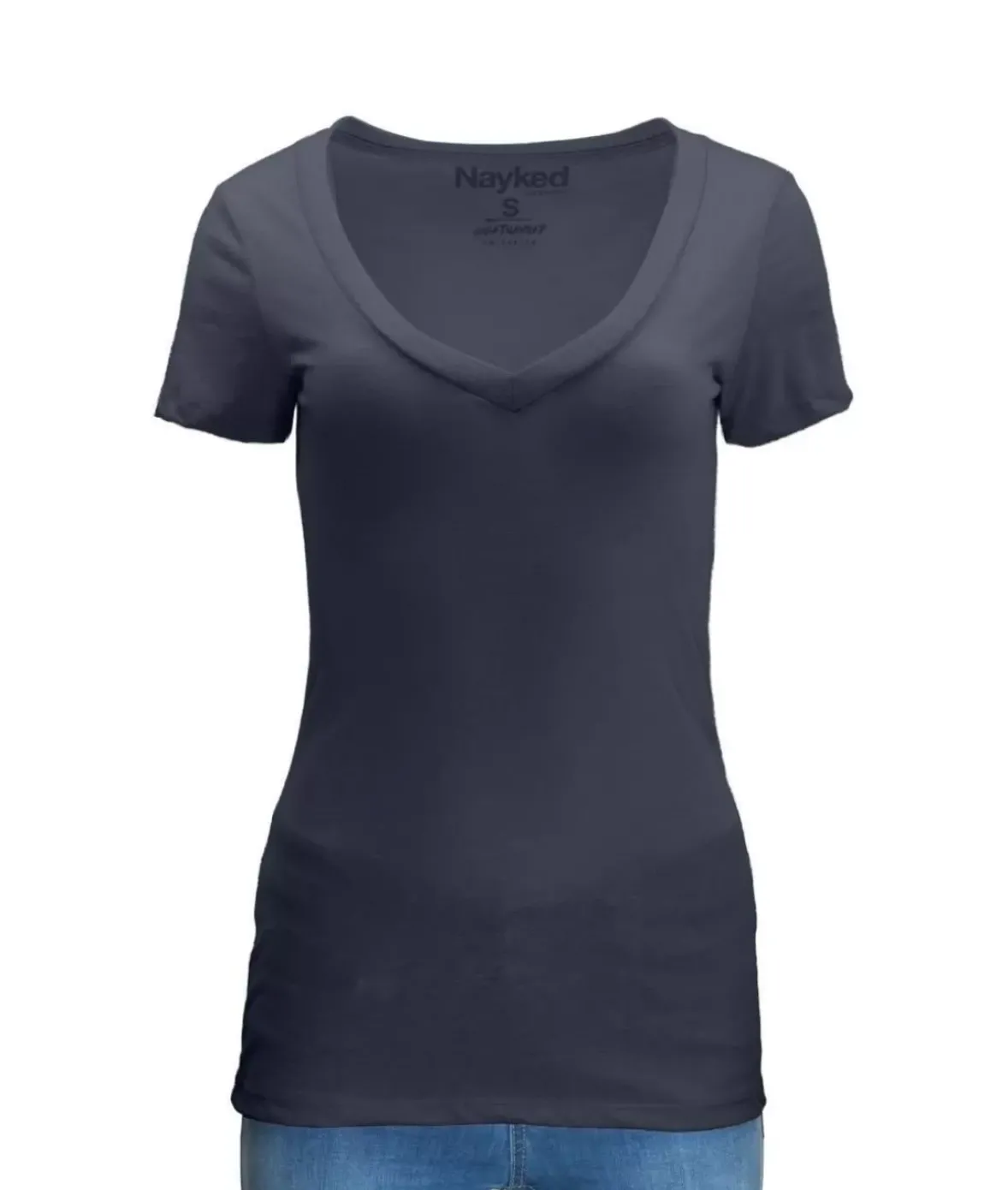 Nayked Apparel Tops>Women'S Ridiculously Soft Midweight V-Neck T-Shirt