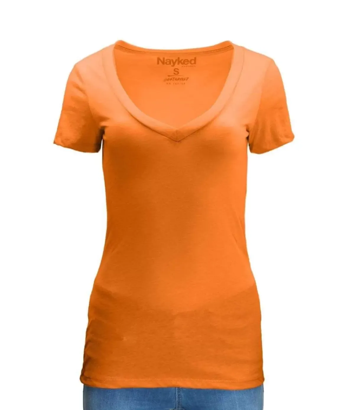 Nayked Apparel Tops>Women'S Ridiculously Soft Midweight V-Neck T-Shirt
