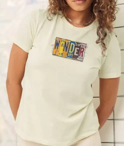 Nayked Apparel Tops>Women'S Ridiculously Soft Cotton Graphic Tee | Wander