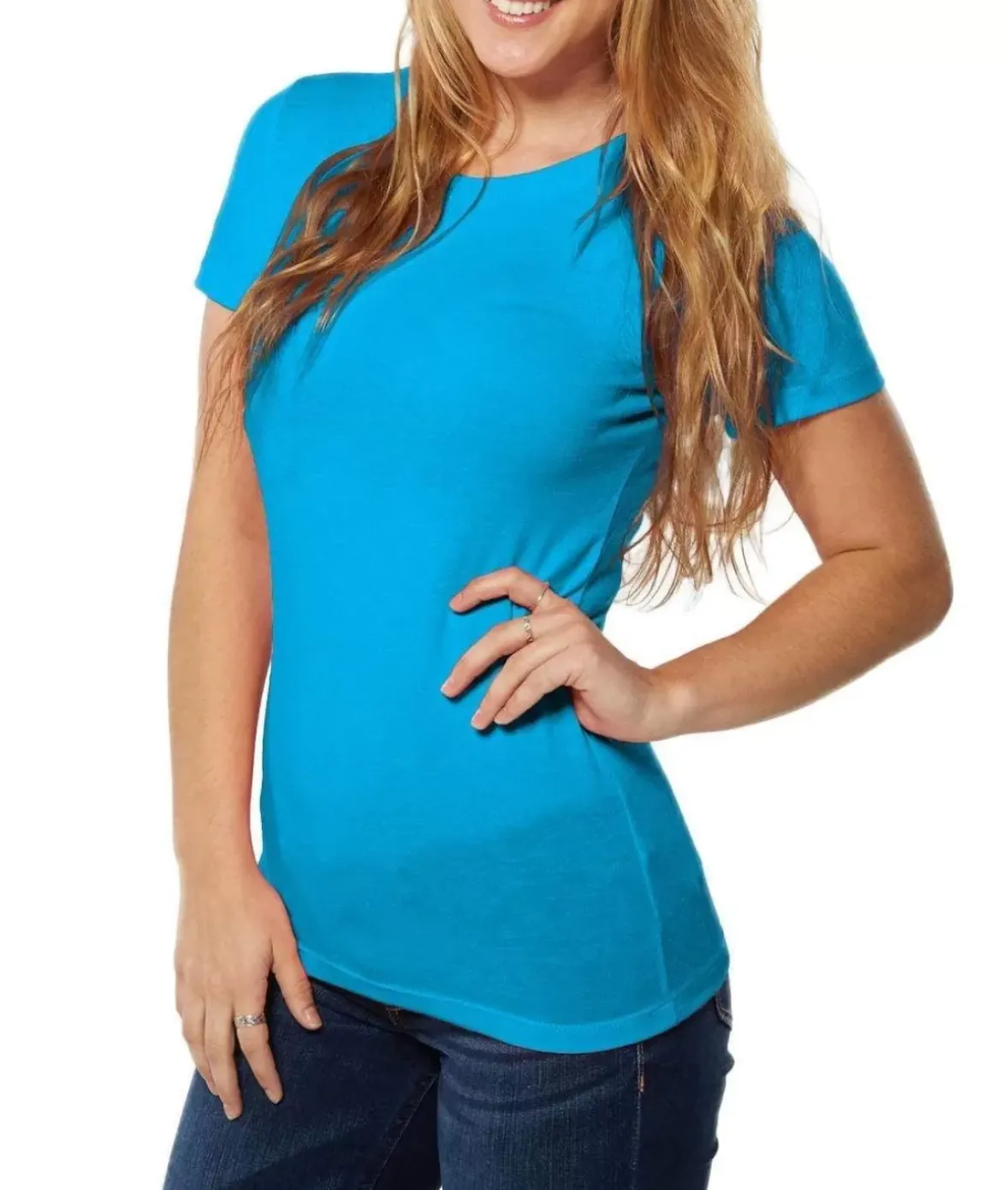 Nayked Apparel T-Shirts>Women'S Ridiculously Soft Lightweight Crew Neck T-Shirt