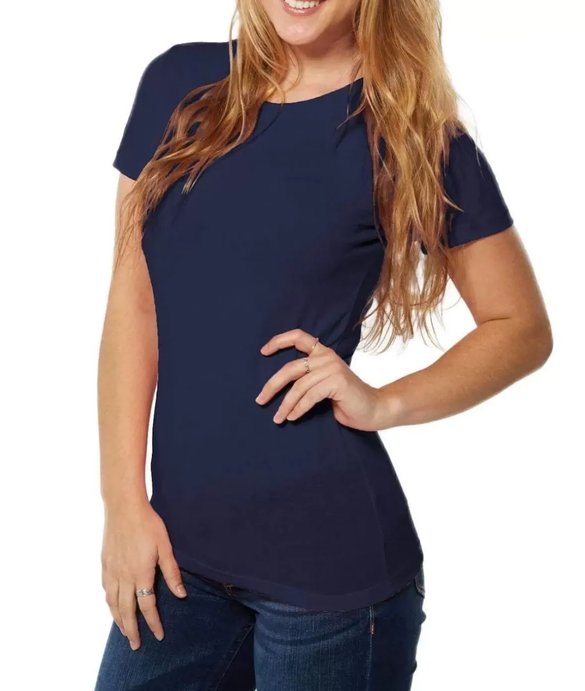 Nayked Apparel T-Shirts>Women'S Ridiculously Soft Lightweight Crew Neck T-Shirt
