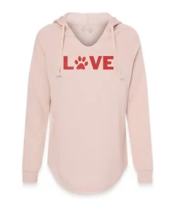 Nayked Apparel Hoodies & Sweatshirts>Women'S Ridiculously Soft Wave Wash Valentine'S Day Graphic Hoodie | Love My Pet