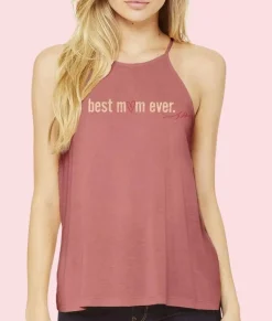 Nayked Apparel Tank Tops>Women'S Ridiculously Soft High Neck Graphic Tank | Best Mom Ever