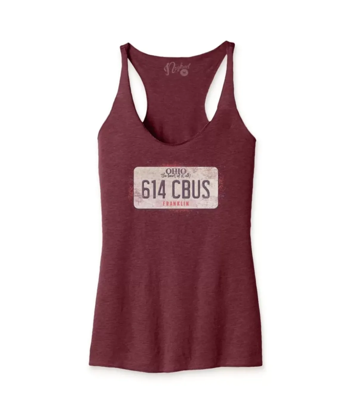 Nayked Apparel T-Shirts>Women'S Ridiculously Soft Lightweight Racerback Graphic Tank | 614 Cbus