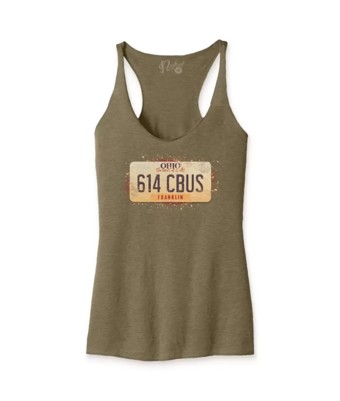 Nayked Apparel T-Shirts>Women'S Ridiculously Soft Lightweight Racerback Graphic Tank | 614 Cbus
