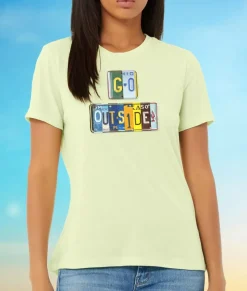 Nayked Apparel T-Shirts>Women'S Ridiculously Soft Lightweight Graphic Tee | Go Outside