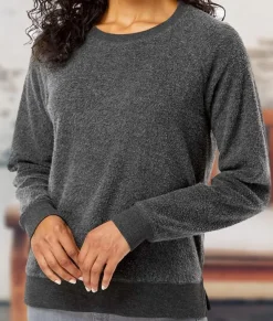 Nayked Apparel Hoodies & Sweatshirts>Women'S Snuggly Soft Reverse Fleece Sweatshirt