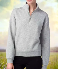 Nayked Apparel Hoodies & Sweatshirts>Women'S Soft Eco Friendly Quarter-Zip