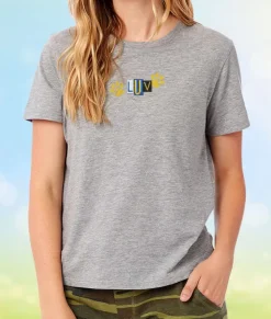 Nayked Apparel Tops>Women'S Soft Go-To Graphic Tee | Luv Paw Print